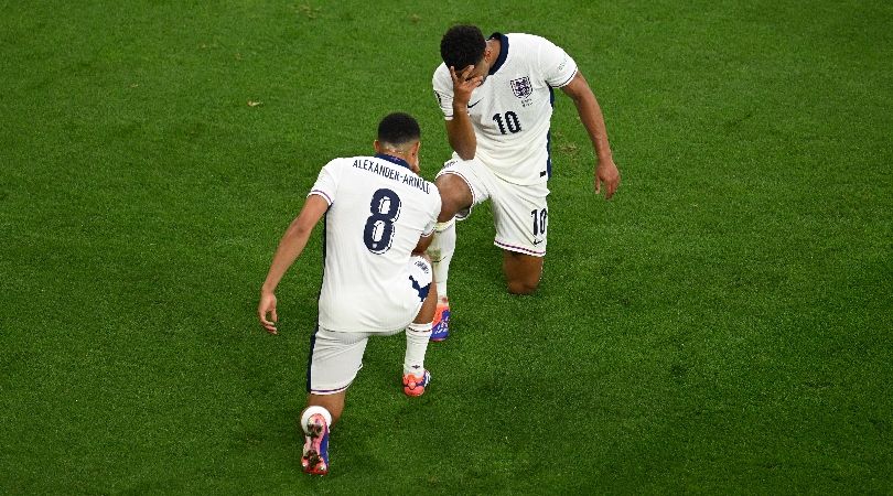 Euro 2024: Jude Bellingham's strange England goal celebration with Trent Alexander-Arnold explained